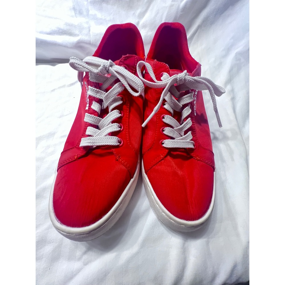 Coach Mens CA006 Red Nylon Leather Low Top Sneakers Size 8.5 D